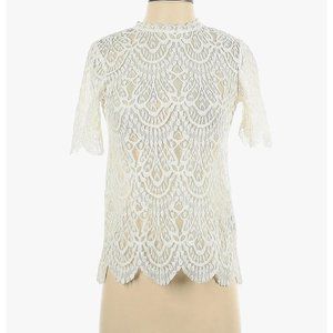 Zara | White Lace Top Size L